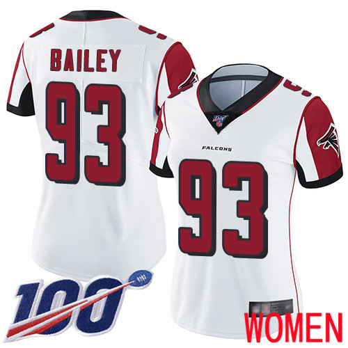 Atlanta Falcons Limited White Women Allen Bailey Road Jersey NFL Football #93 100th Season Vapor Untouchable->women nfl jersey->Women Jersey